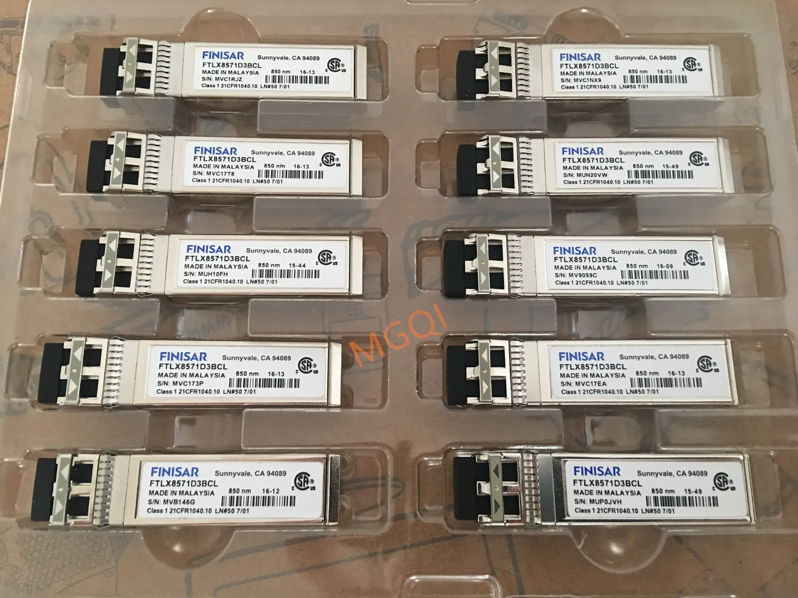 Finisar 10g SR 850NM SFP+ FTLX8571D3BCL/10GB Network adapter/10GB switches sfp fiber module/network adapter general module