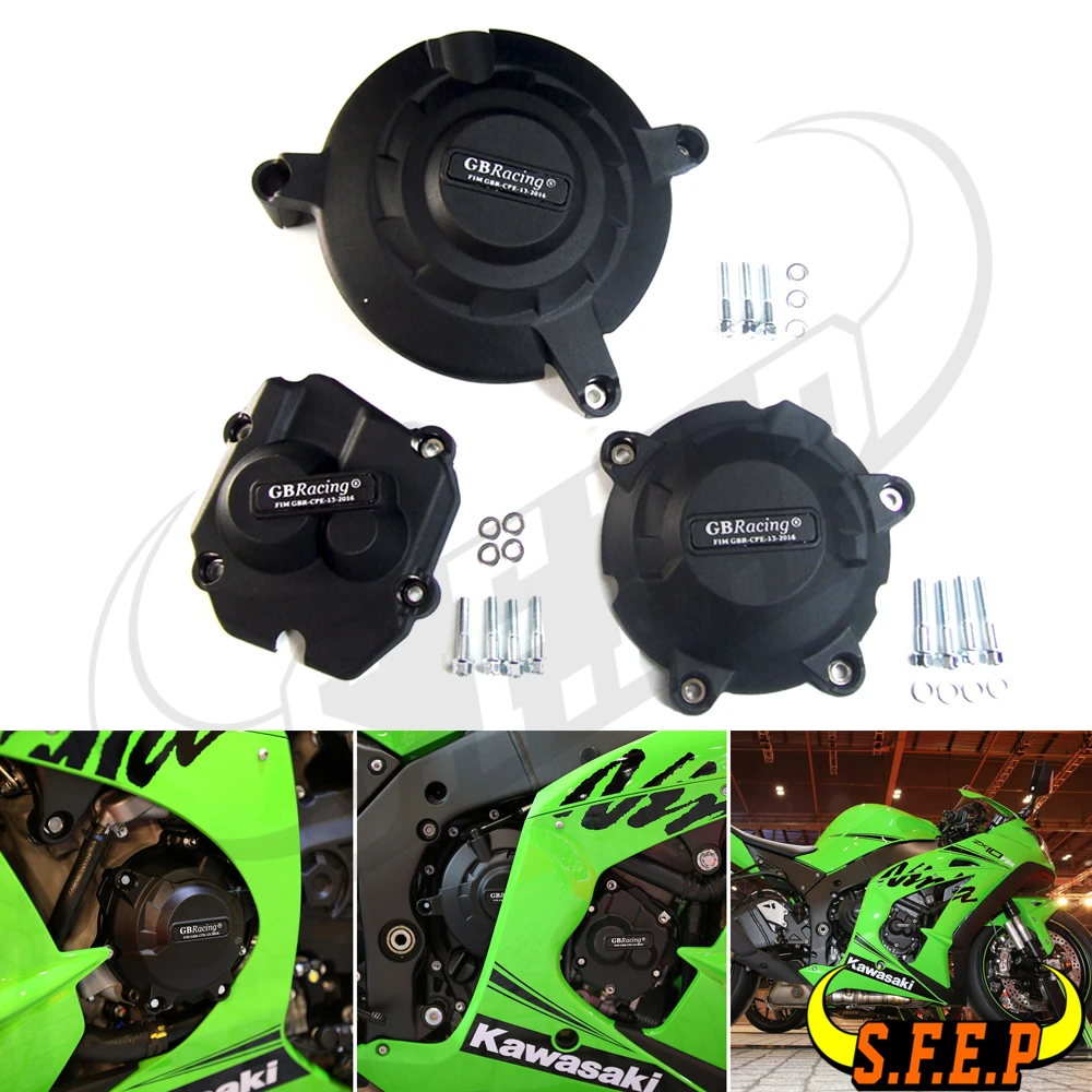

Motorcycle Engine Case Guard Protector Cover GB Racing For Kawasaki ZX10R 2011 12 13 14 2015 2016 2017 2018 2019 2020 2021 2022
