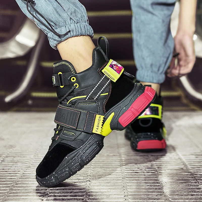 Мужские кроссовки IGxx в стиле панк Уличная обувь модные повседневные высокие ins |