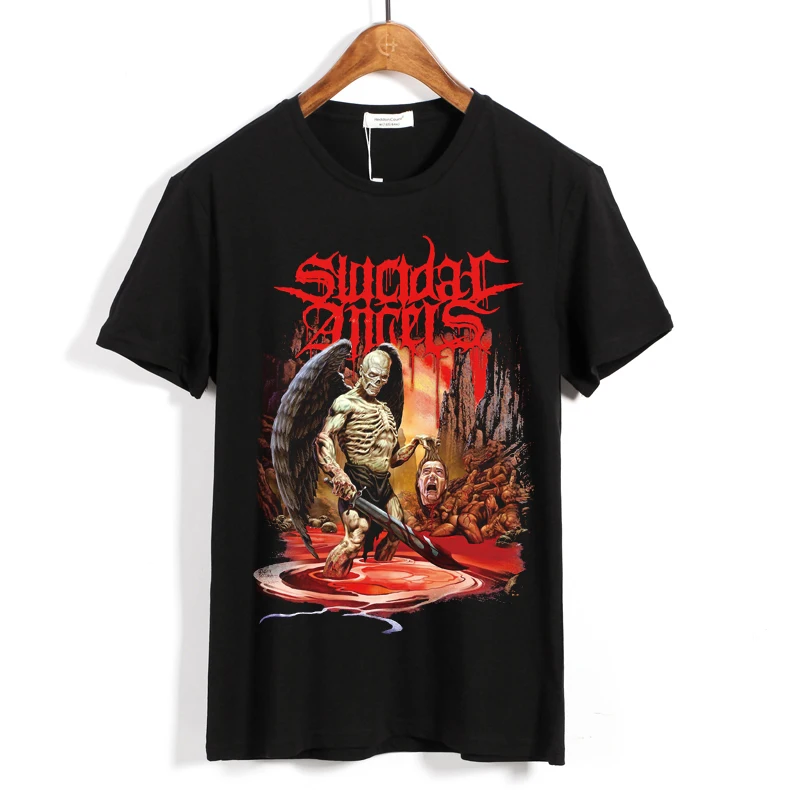 

11 видов конструкций 3D Дьявол самоубийц ангелы демон рок Бренд рокер рубашка фитнес панк Hardrock тяжелый металл 100% хлопок Camiseta
