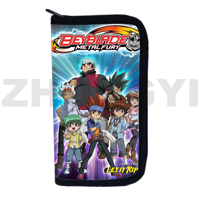 

Кошелек Beyblade Burst для мужчин и женщин, японское аниме 3D портмоне с мультипликационным принтом, модный клатч для мелочей для мальчиков и девочек