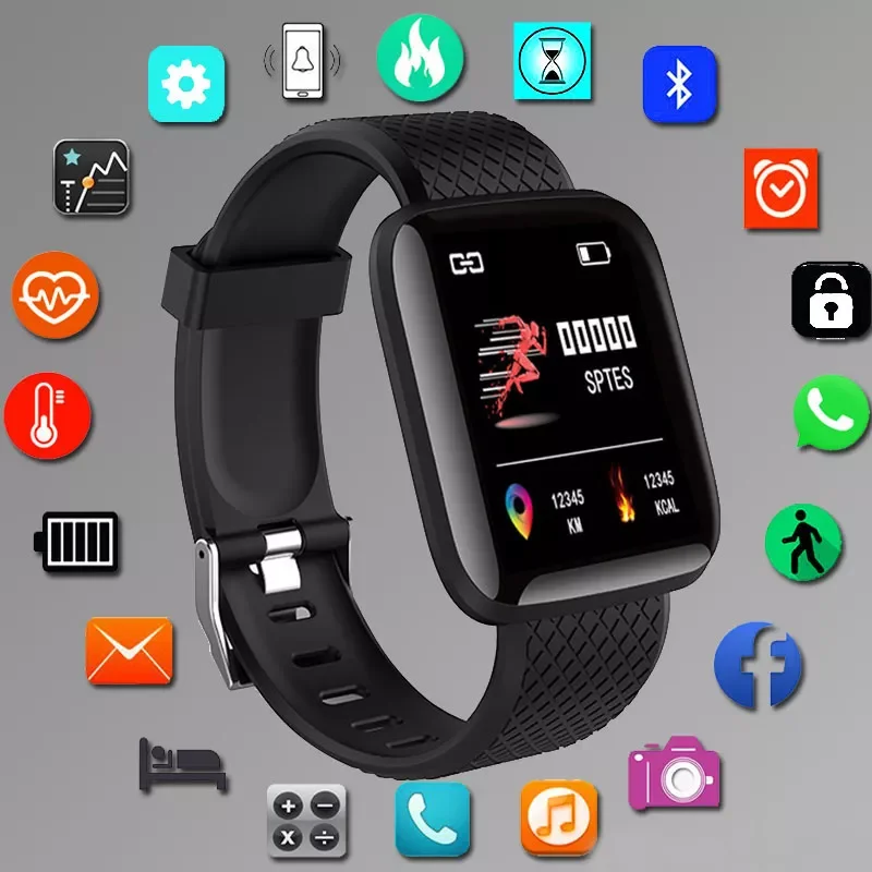 

Z4 Digital Smart Sport Watch 116 Plus Color Screen Exercise Heart Rate Blood Pressure Bluetooth Monitoring In stock dropshipping