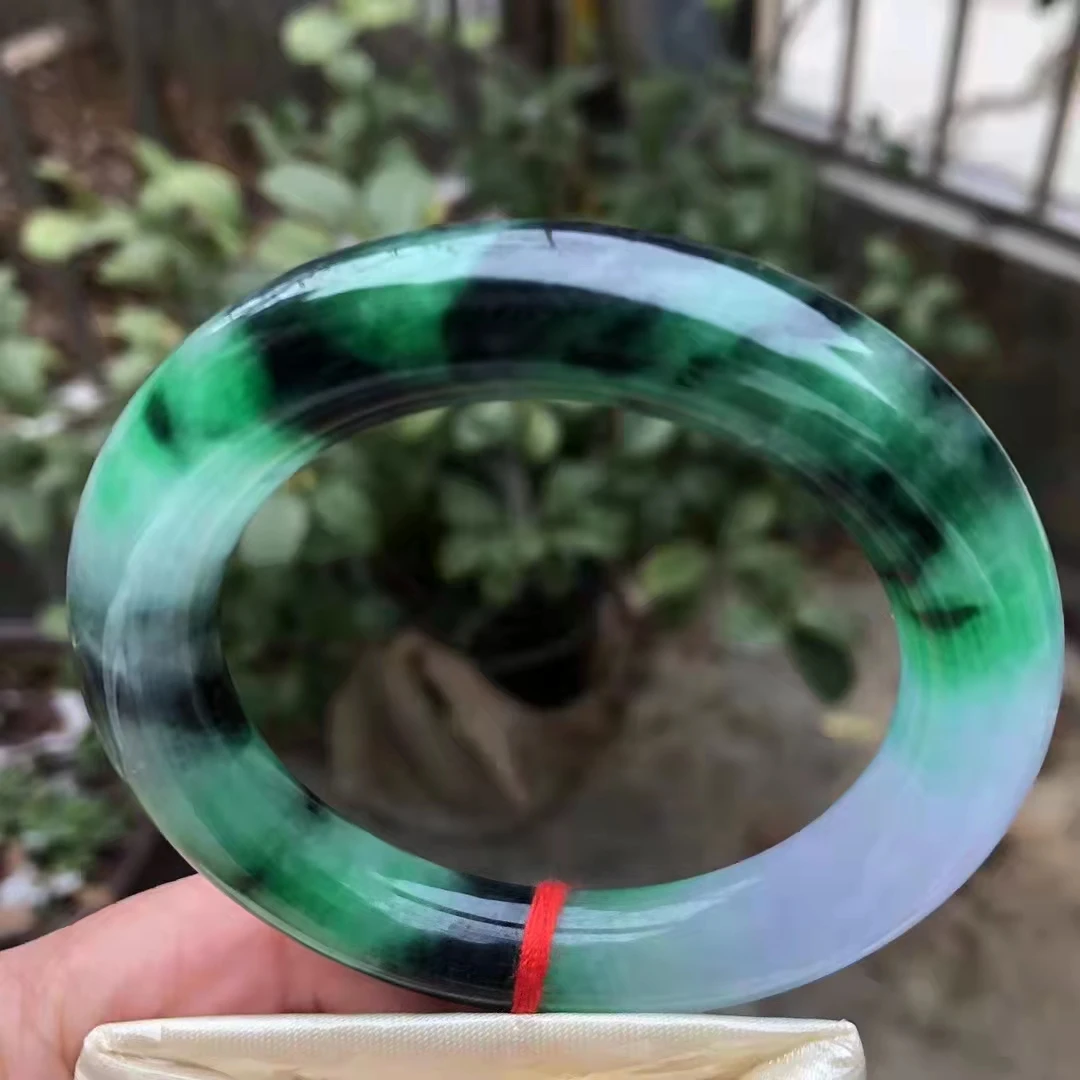 

Natural Myanmar jade bangles for women handcarved round adeite jade bracelet jade bracelets for women jade jewelry 55mm 10716