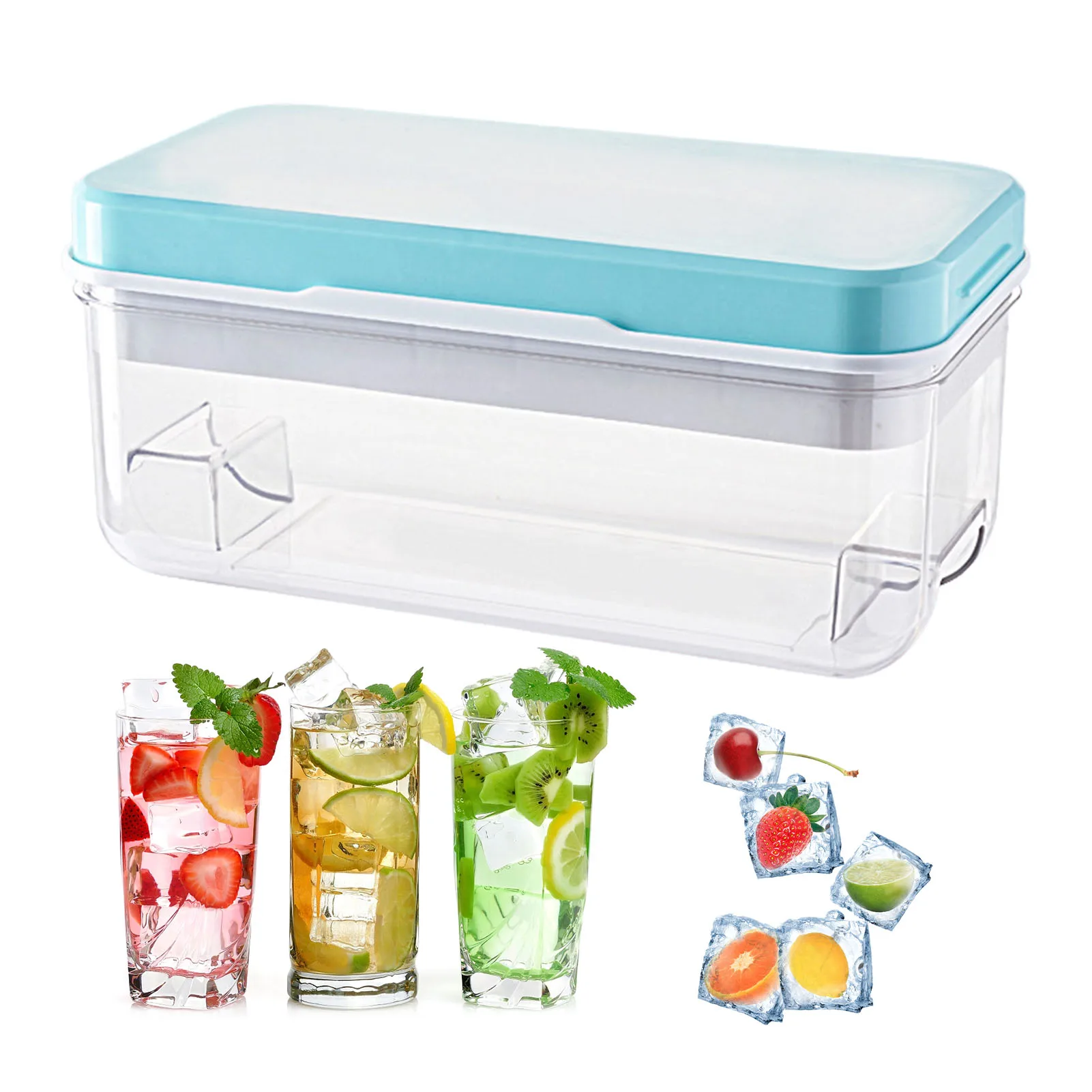 

Ice Box Ice Cube Trays Silicone Mold Ice Mold Lid Ice Mold Box Ice Cube Ice Cube Mold For Freezer Cool Cocktails Whiskey