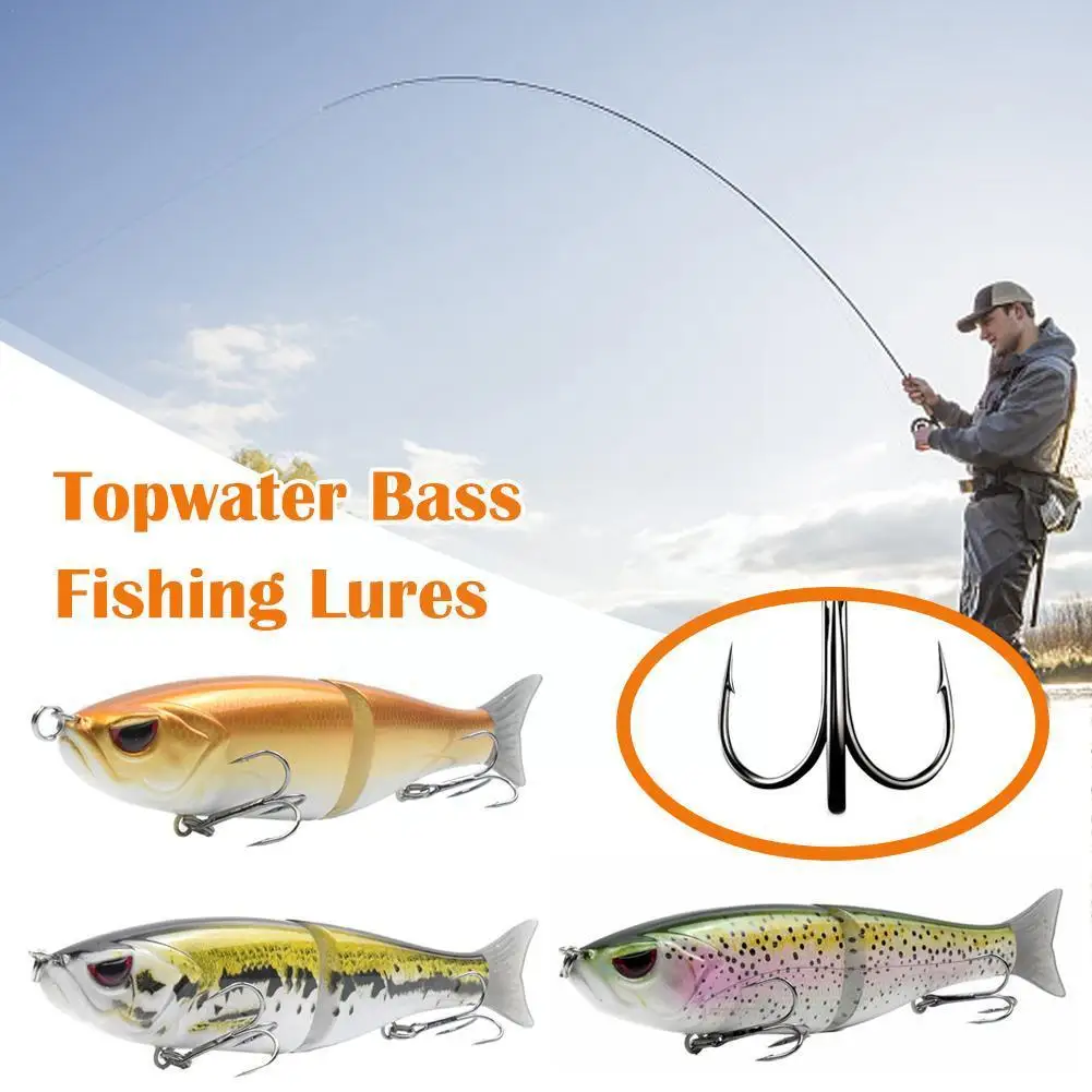 

1pcs Artificial Baits Hard Plopper Soft Rotating Tail Lures Wobblers Fishing Tackle Topwater Crankbaits N4L3