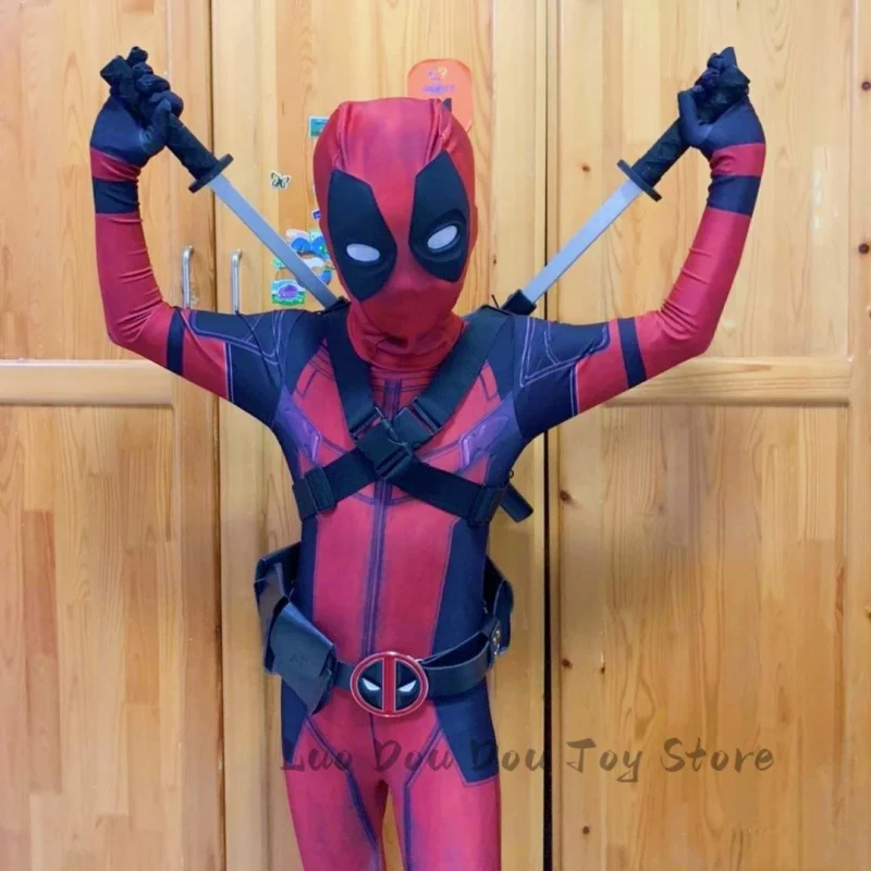 Костюмы Дэдпула для косплея боди мальчиков супергерой компрессионные