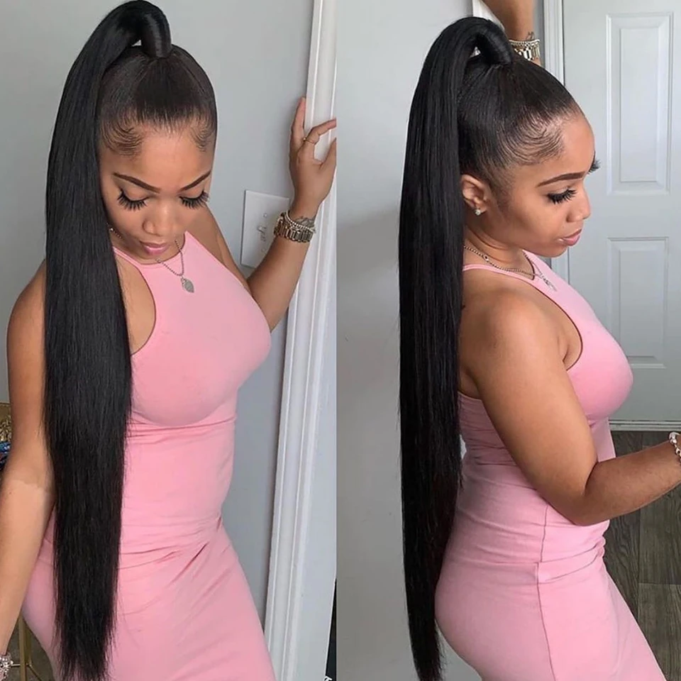 360 Lace Frontal Wig Human Hair Pre Plucked Brazilian Hair 30 lnch Wigs For Women Human Hair Straight 13x6 Hd Lace Frontal Wig