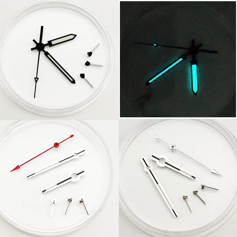 

6 Needles Watch Hands Retrofit Watch Accessories Luminous Chronograph Hands for VK63 Movement