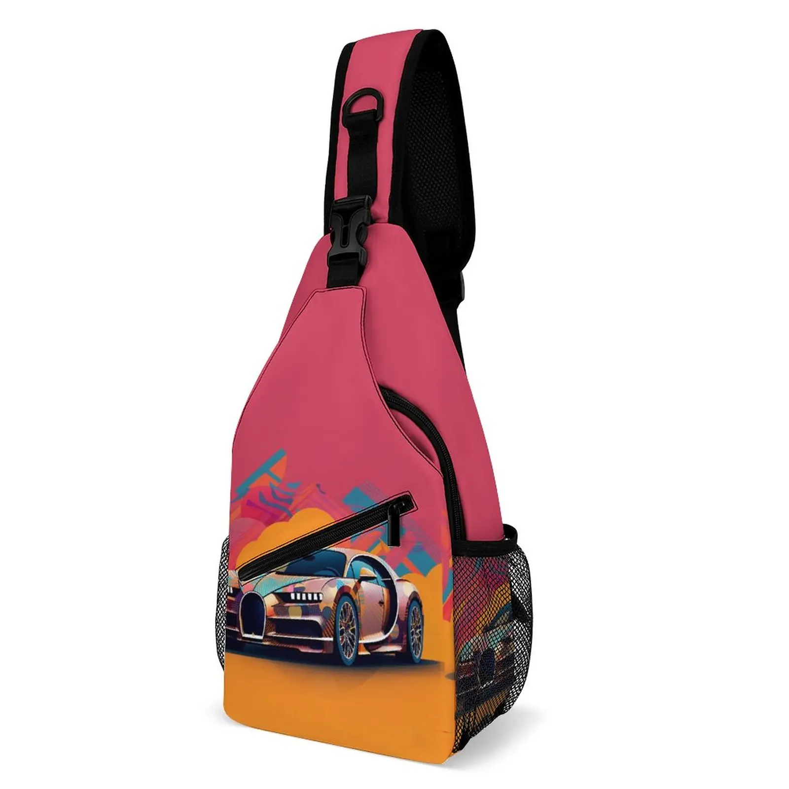 

Sports Car Chest Bags Boy Simplified Form Graffiti Bicycle Shoulder Bag Casual Custom Crossbody Bag School Workout Sling Bags