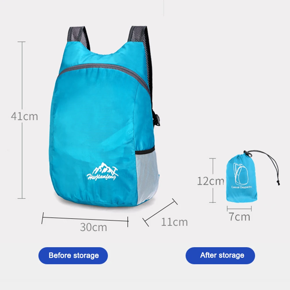 Lightweight Folding Backpack for Men Women Waterproof Foldable Ultralight Outdoor Travel Backpack Camping Hiking Sports Daypack images - 6