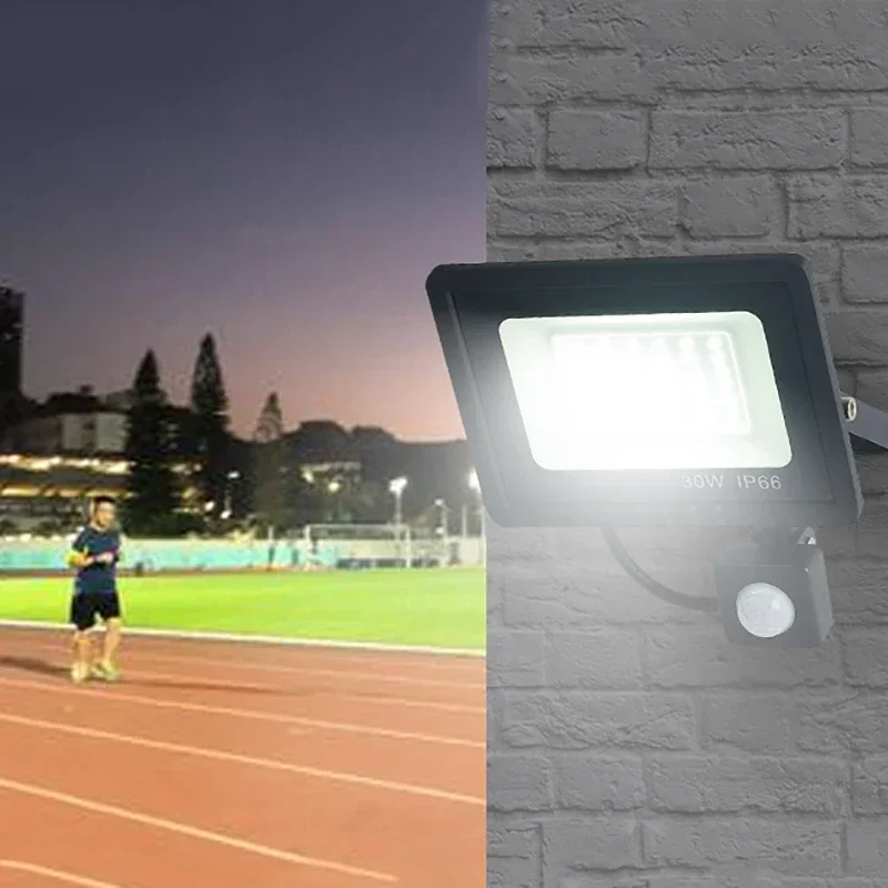 10W-150W Pireleaingssensor Led-Schijnwerpers Ip66 Waterdichte Led 220V Hangende Buitenmuurlamp Schijnwerper Наружный светильник