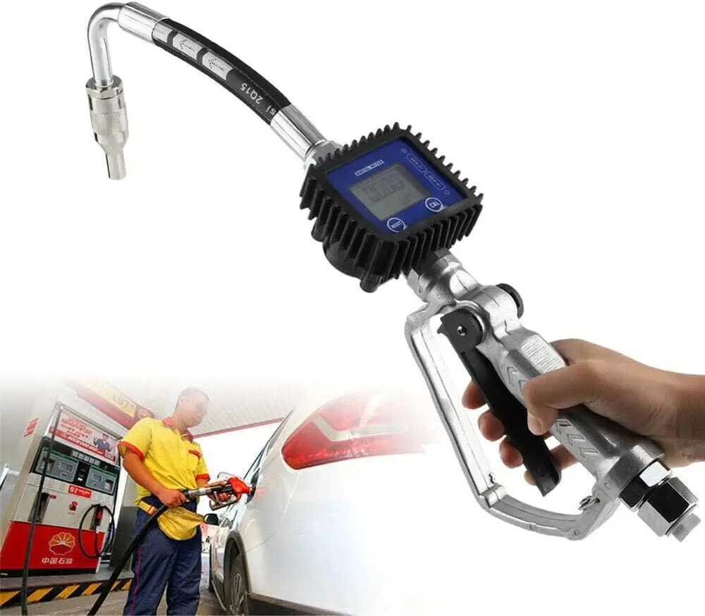 

Heavy Duty 1/2" Inch Air Operated Oil Transfer Pump Digital Petrol Oil Fluid Dispenser Pump Control Valve Meter Fuel Gun Nozzle