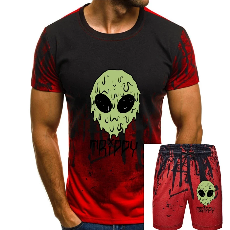 

Summer fashion streetwear short sleeve Tees Men's Trippy Alien T-Shirt Men summer casual tee tops clothing