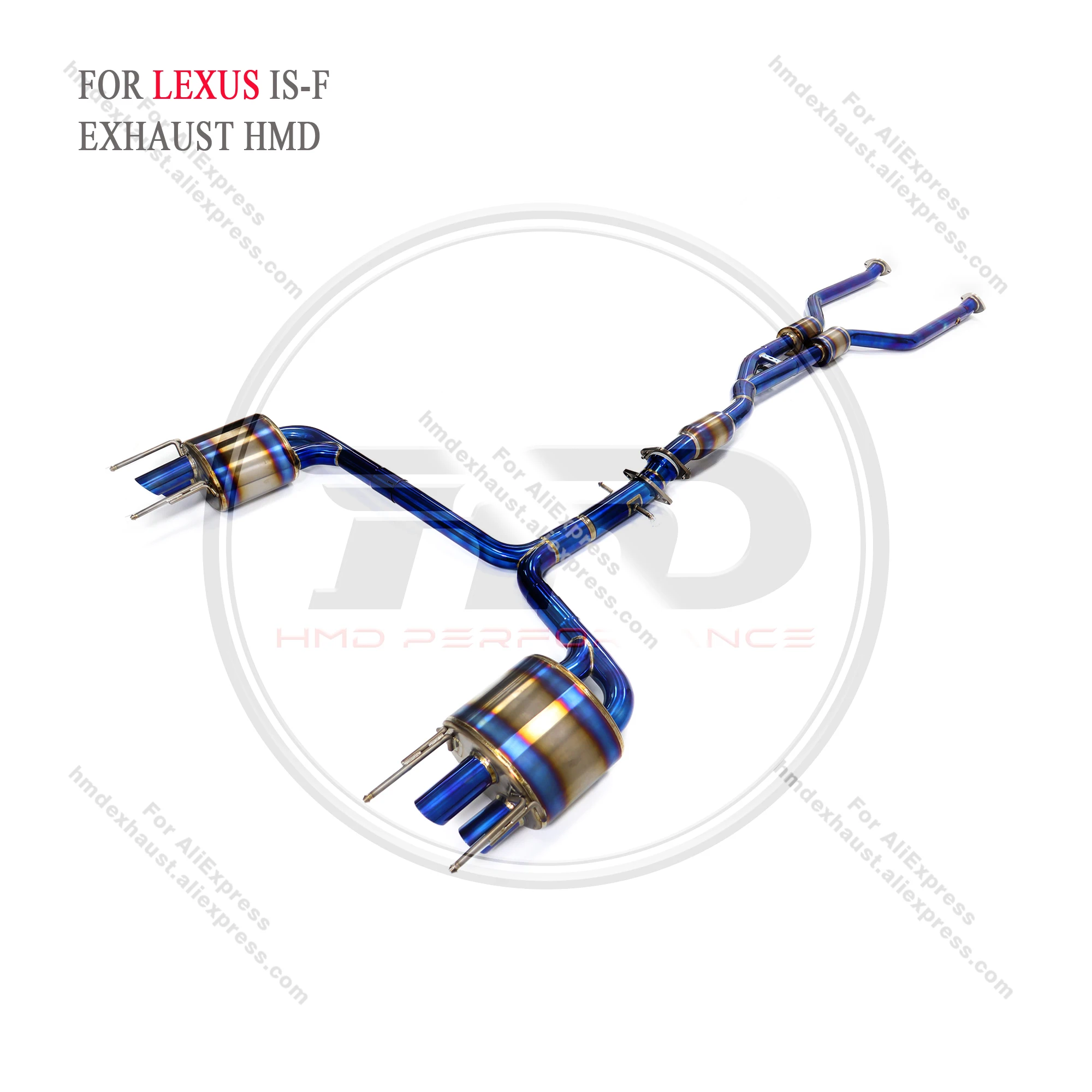 HMD Titanium Alloy Exhaust System Performance Catback for Lexus IS-F Auto Modification Electronic Valve Muffler