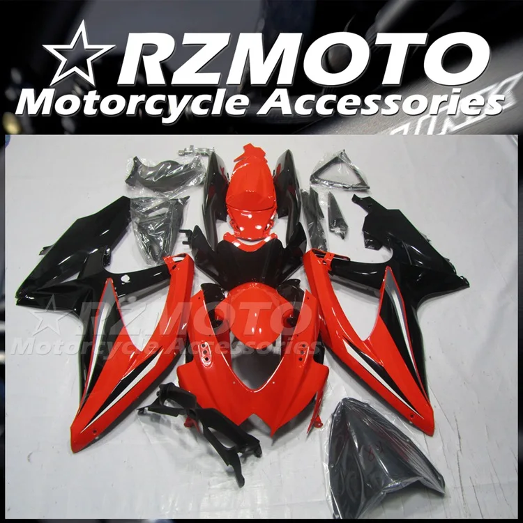 

4Gifts New ABS Fairings Kit Fit For Suzuki GSX-R 600 750 K8 08 09 10 2008 2009 2010 Bodywork Set Custom Black Red