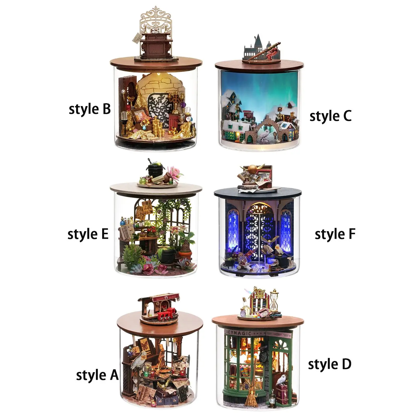 

Wooden DIY Miniature Dollhouse Dream Bottle Handmade for Adults Children