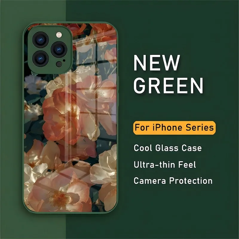 

Винтажный чехол для телефона с цветами, новинка 2023, цветной чехол для IPhone 14 Pro 13 11 12 XR XS MAX 7 8 X Plus 13, чехлы из закаленного стекла