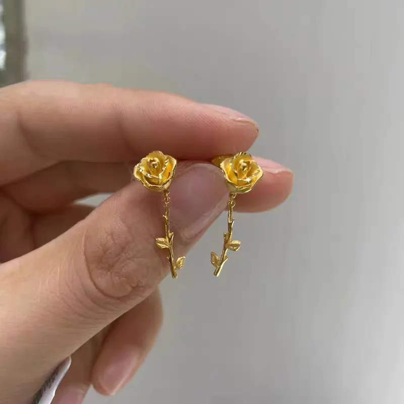 Французский стиль пожизненная романтика ~ Высококачественные серьги-гвоздики с