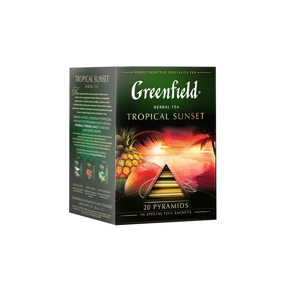Чай Greenfield Tropical Sunset фруктовый в пакетиках 20 шт |