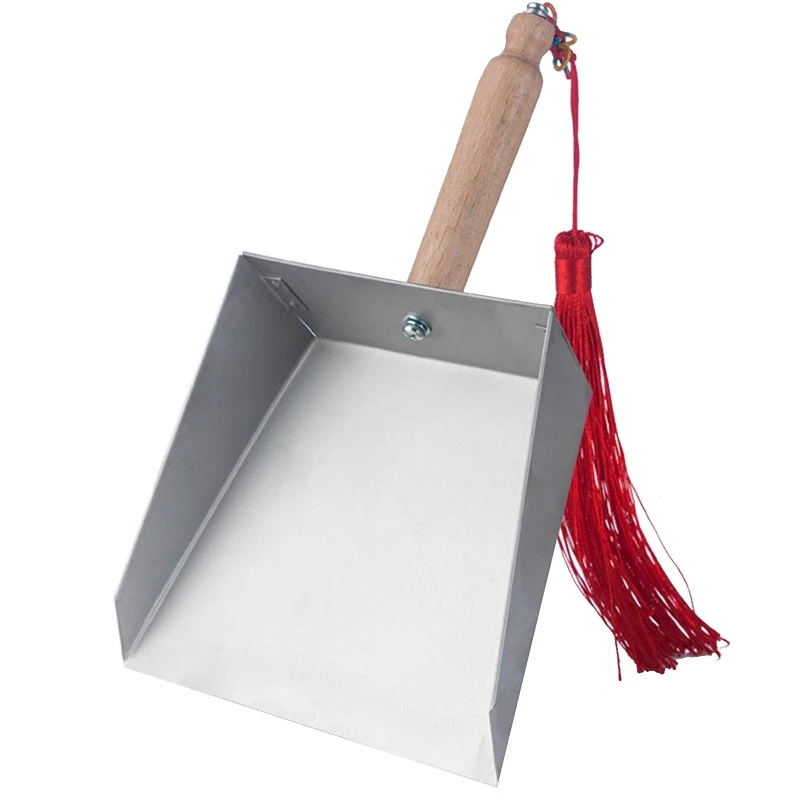 

Mini Stainless Steel Dust Pan with Handle Cleaning Shovel Metal Cleaning Tool