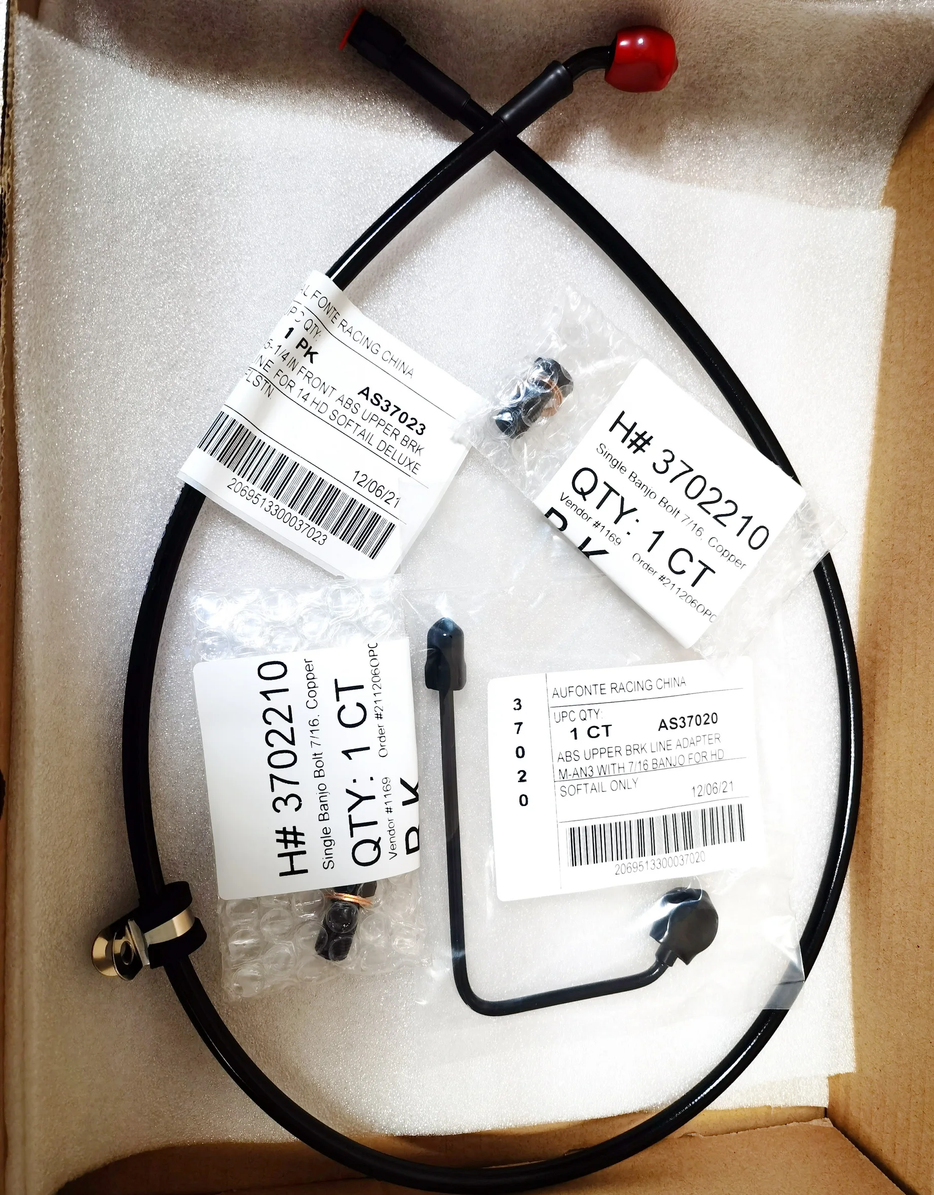 Передняя Тормозная Линия в сборе для Harley Davidson Dyna серия Softail до 2014 года с ABS