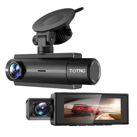 Автомобильный видеорегистратор TOTNG X50, 3,16 дюйма, 3 камеры, FHD 1080P, автоматический видеорегистратор с камерой заднего вида и гравитацией