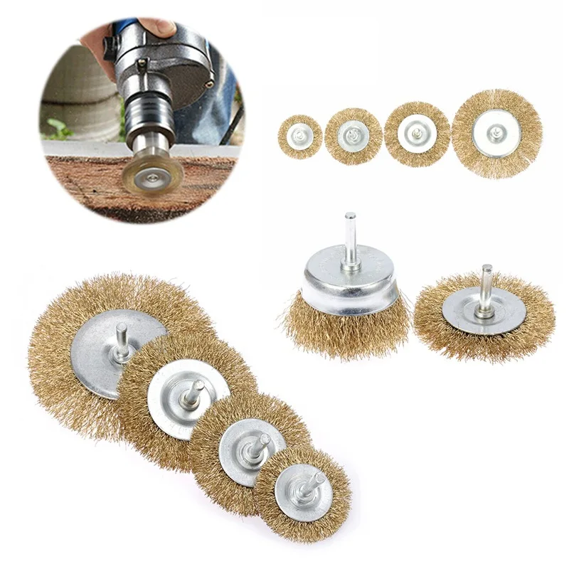 НОВАЯ щетка из стальной проволоки 50 мм/65 мм щетки с латунными покрытиями и