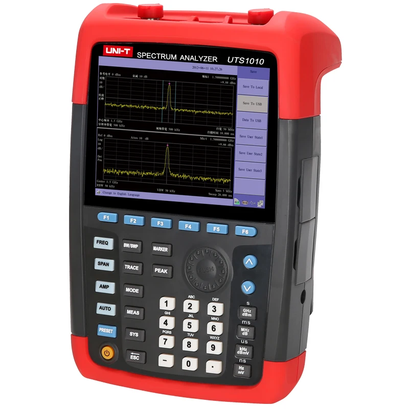 

UNI-T UTS1010 Handheld Spectrum Analyzer Range 9kHz--2GHz Resolution 1Hz