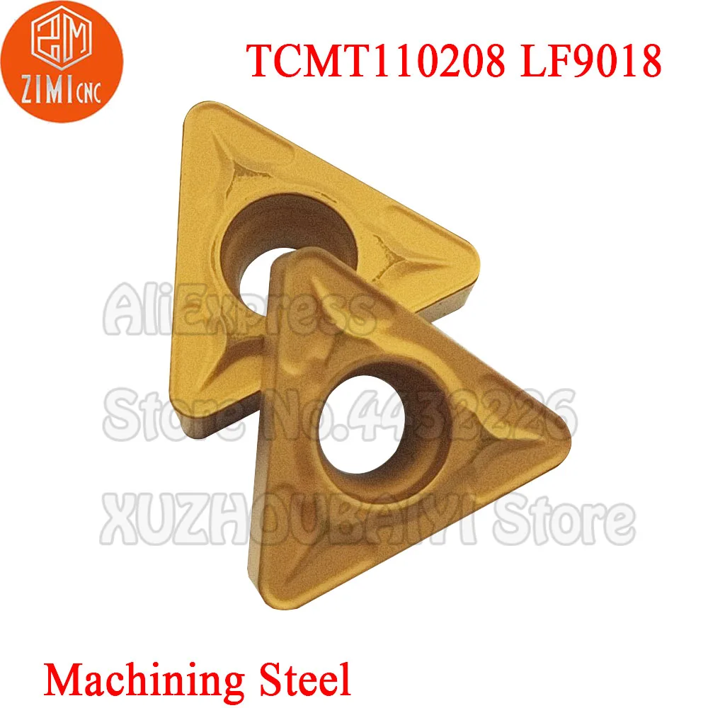 

10pcs TCMT110208 LF9018 TCMT 110208 Carbide Inserts Turning Tools CNC Cutter Lathe Single-Side Blades For Processing Steel