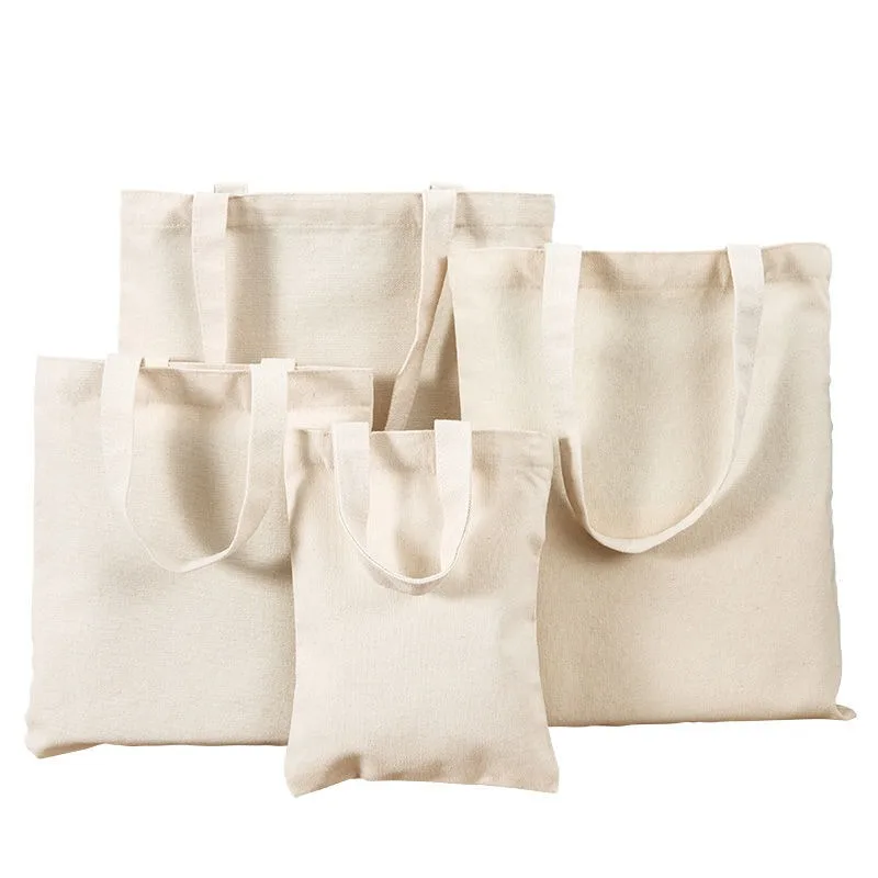 

Canvas Bags Cotton Zipper School Grocery Bag Food Shopper Bag Folding Pocket Handbags Portable Shopping Shoulder Tote Strage Bag