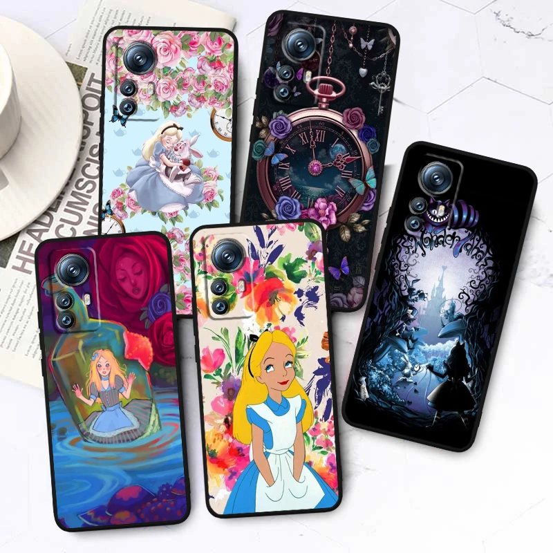 

Disney Alice in Wonderland Phone Case For Xiaomi Mi 13 12T 12S 12X 12 11 11T 11i 10T 10 Pro Lite Ultra 5G Fundas Black Cover