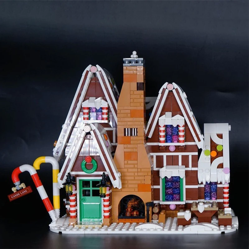 

Gingerbreaded House Set Compatible 10267 DIY Model Winter Village Building Blocks Bricks Toys for Kids Birthday Gifts for Girl