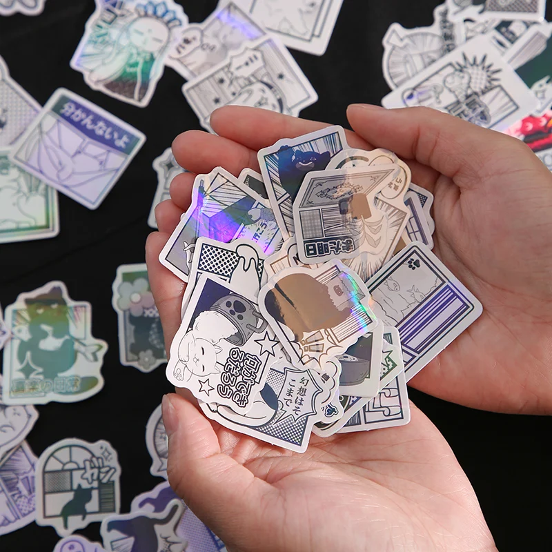 

40 pcs/pack INS laser Stickers package DIY Diary Decoration labels Sticker Album Scrapbooking art marker Collage material