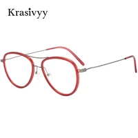 krasivyy pure titanium glasses frame men ultralight myopia optical prescription eyewear classic pilot women eyeglasses frames