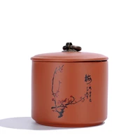 chinese purple clay tea jar travel tea bag storage box portable sealed tea caddy coffee canister kitchen spice organizer