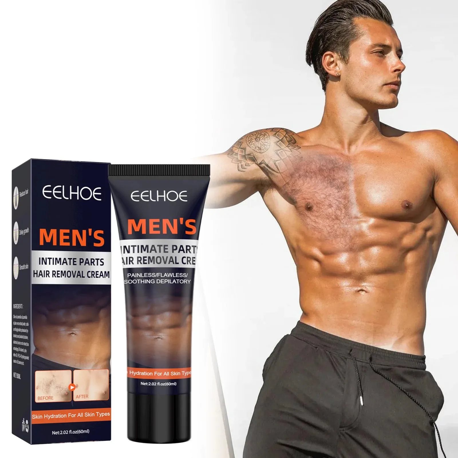 Permanent Hair Removal Cream Pain Less Private Hair Removal Cream Flaw Less Soothing Powerful Depilatory For Unwanted Coarse