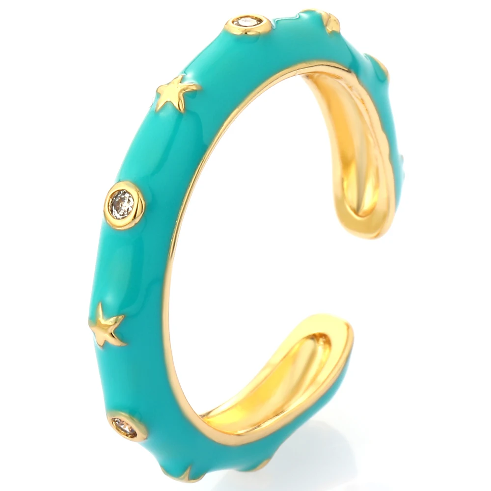 Эмалированные тонкие кольца для женщин богемные красочные в стиле бохо мужские