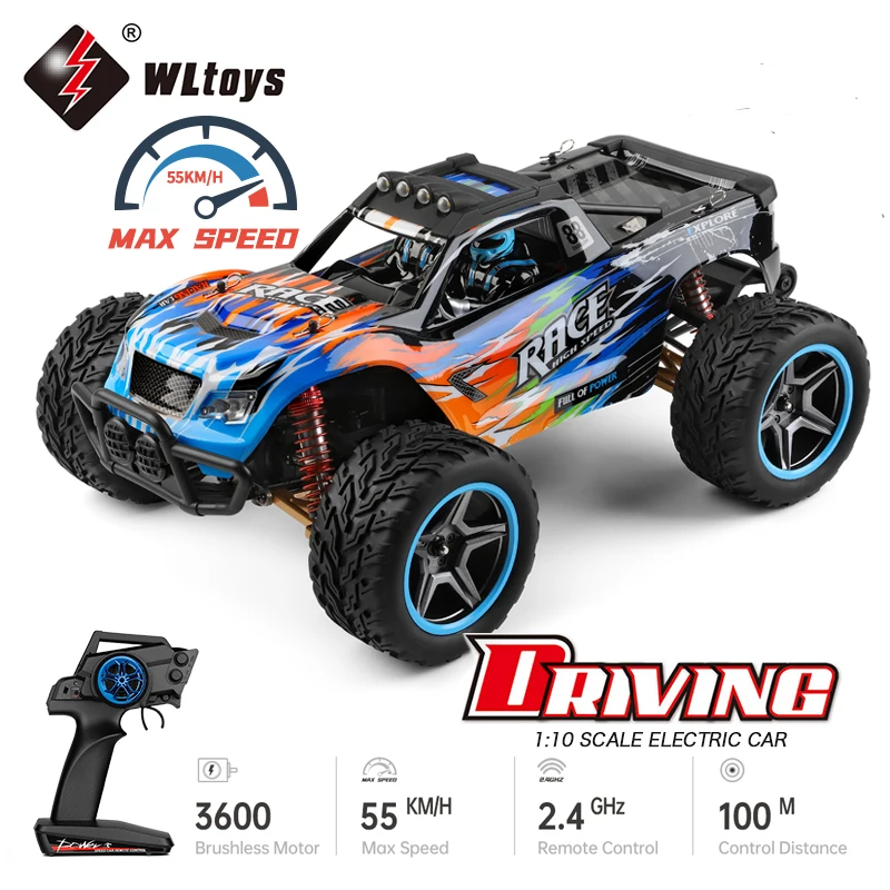

WLtoys 104019 104009 1/10 RC Car 55KM/H Brushless Motor Monster Truck 2200mAh 2.4G 4WD Radio Off-Road Remote Control Cars