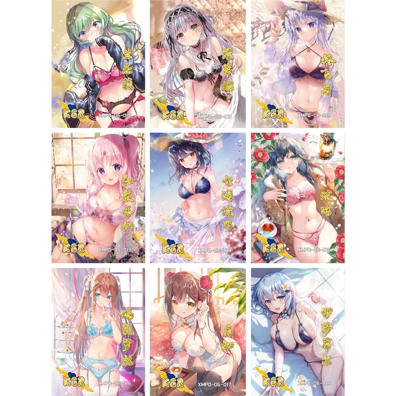 Аниме персонажи сказочной богини Nr-Ksr-Gsr набор карт бронзирующие и мигающие