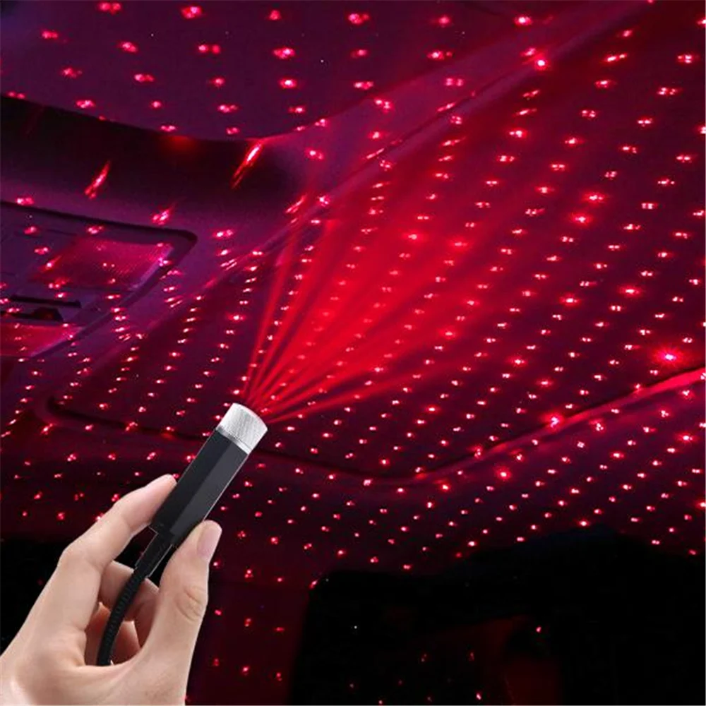 Car decoration usb starry sky light for Volkswagen Phaeton Phideon Variant Touran Beetle T-Cross T-Roc Atlas Amarok images - 6