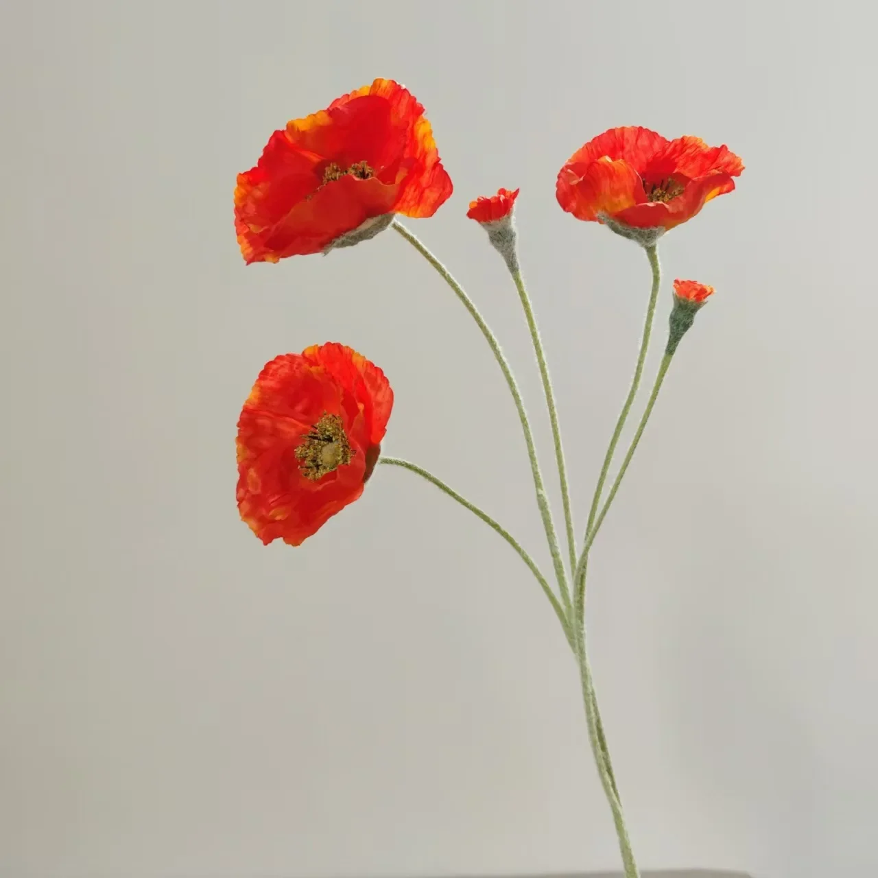 

Искусственные цветы мака шелковые 65 см
