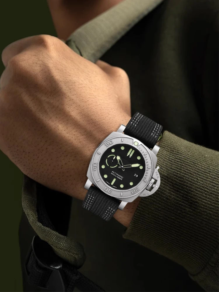 Подходит для P-a-n-e-r-a-i PAM441/359/312/616 L-u-m-e-n-o-r-s-i-d-e большие мужские нейлоновые часы с 24