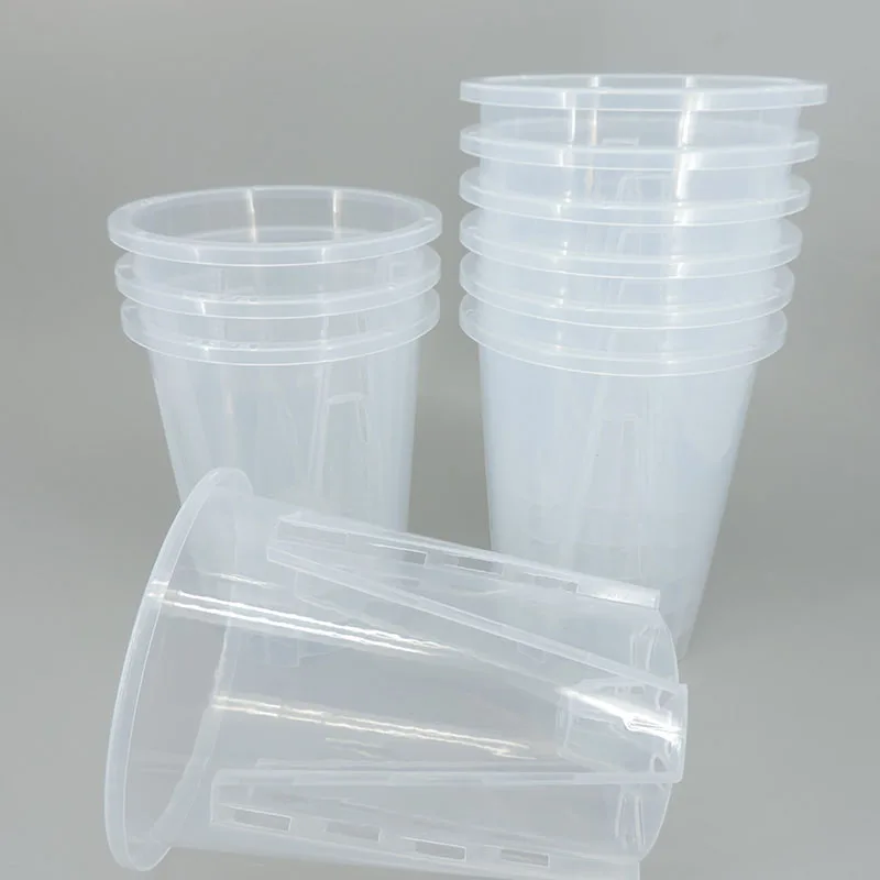 Прозрачный белый утолщенный горшок для выращивания орхидеи 12 см