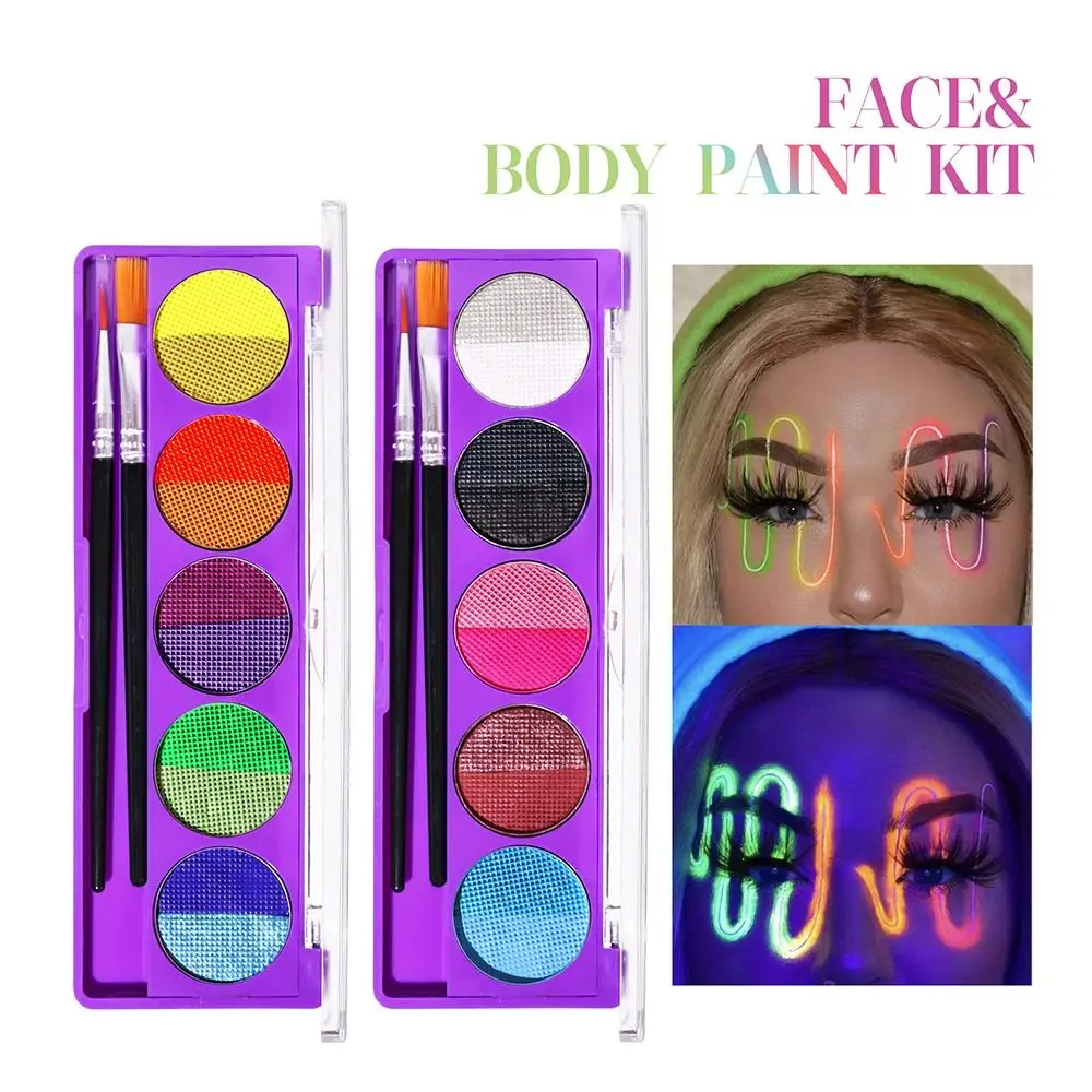 Светящаяся в темноте неоновая пастель с УФ-светом 10 цветов нетоксичная пигмент