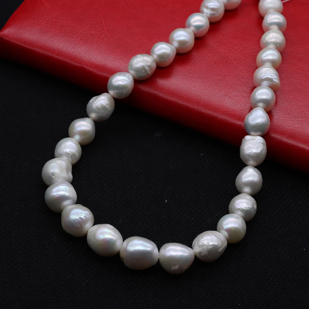 

High-Quality Natural Freshwater Pearl Baroque Bead 11-12mm Large Punch Loose Beads Jewelry Making DIY Necklace Earrings
