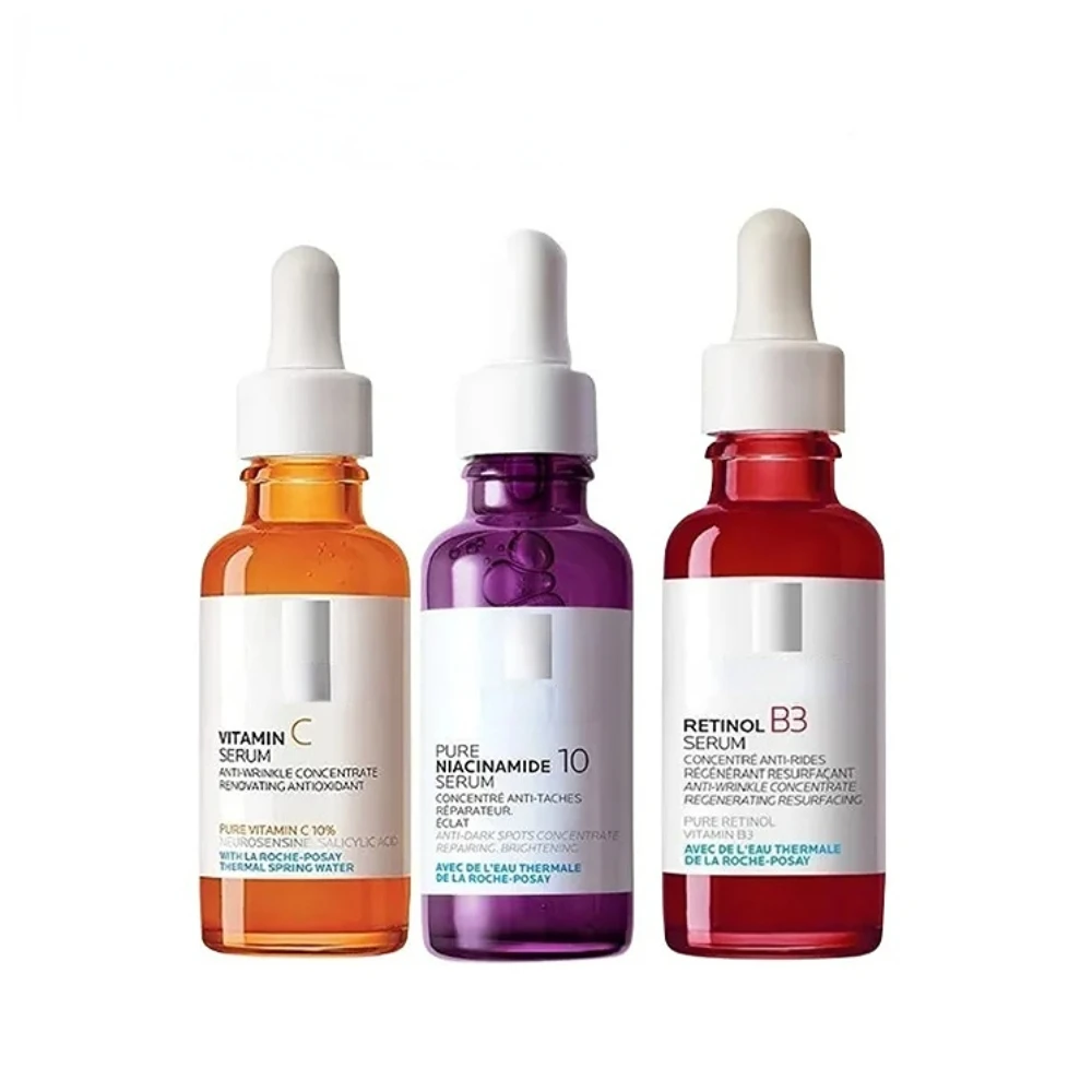 

3pcs La Roche Original Serum PURE /VITAMIN C10 / RETINOL B3/ HYALU B5/ EFFACLAR Serum/ NIACINAMIDE 10 /CICAPLAST B5 Serum Skin