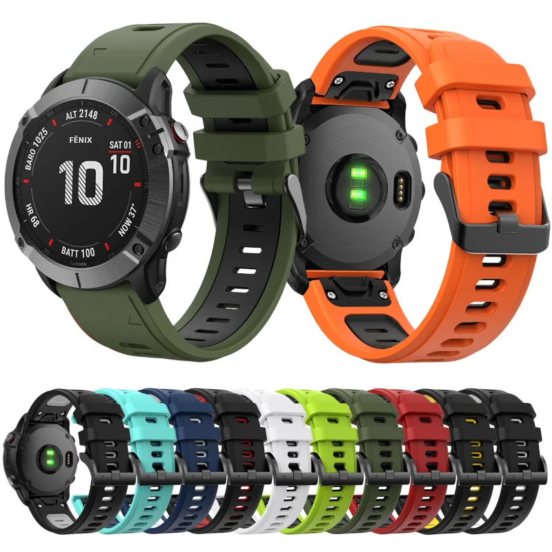 

Silicone WatchBand For Garmin Fenix 7X 7 6X 6 Pro Fenix 5X 5 Plus Strap WristStrap Forerunner 945 Quick Release 22 26MM Bracelet