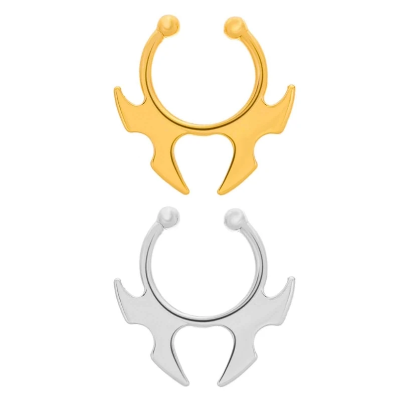 

Non Perforated U Horn Nose Clip Fashion Geometric Bat Nose Ring Body Jewelery