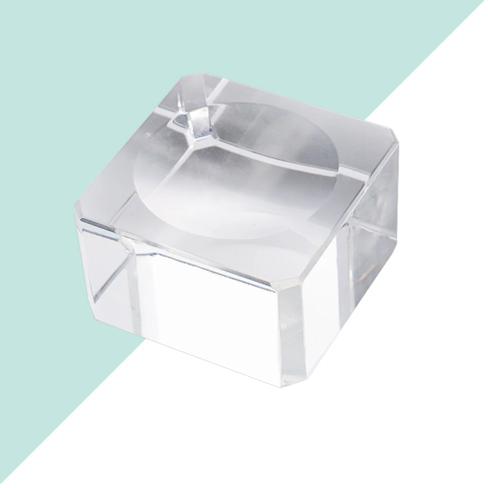 

Crystal Stand Holder Base Display Sphere Clear Blocks Crafts Hole Glasses Stands Decorative 3D Globe Egg Square Orb Quartz