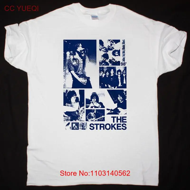 Хлопковая футболка унисекс с короткими рукавами и альбомом The Strokes Band все размеры